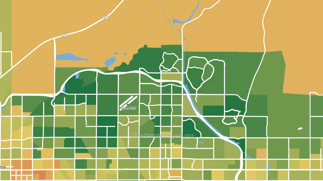 85215, AZ block-group voter-turnout map