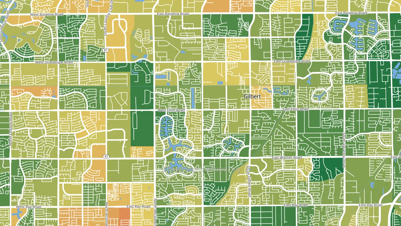 85233, AZ block-group voter-turnout map
