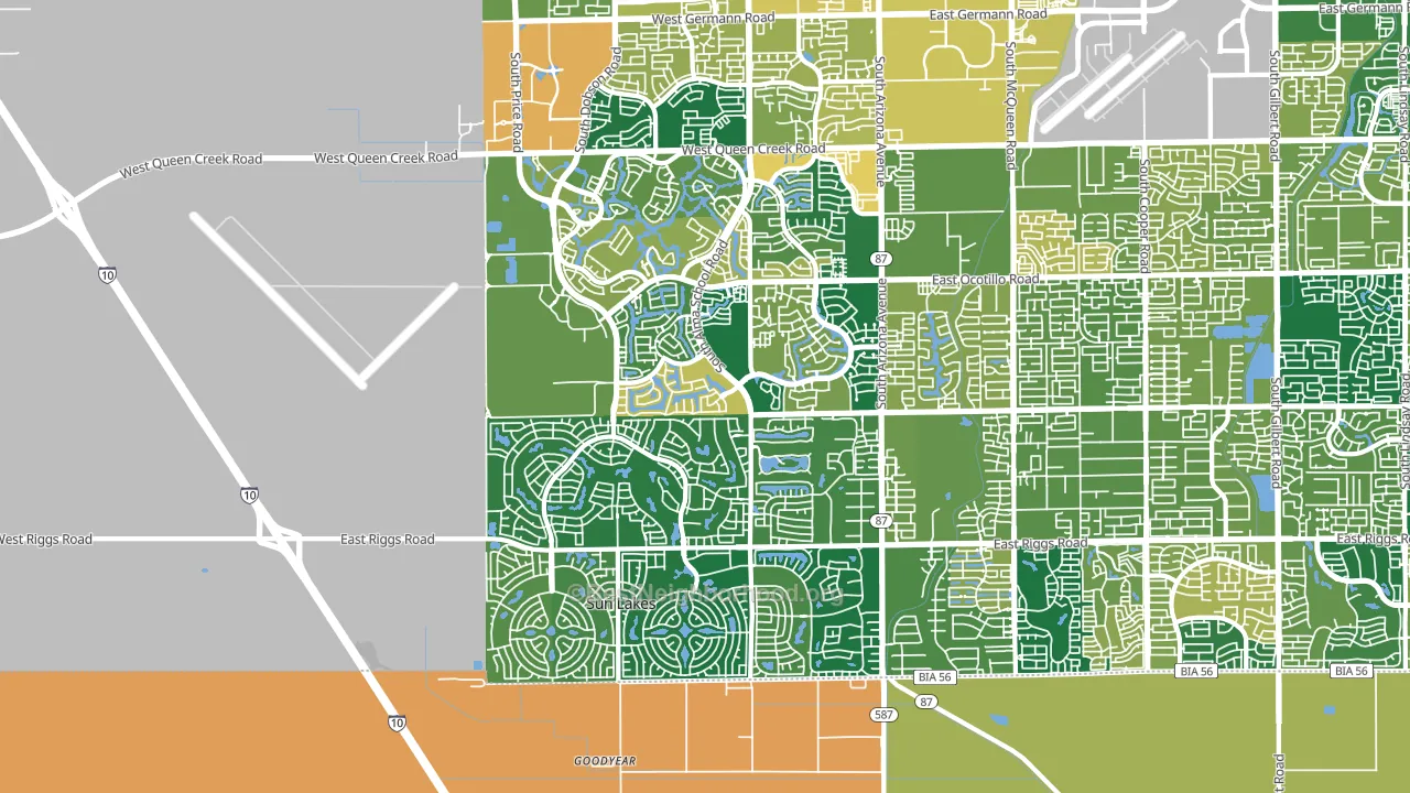 85248, AZ block-group voter-turnout map