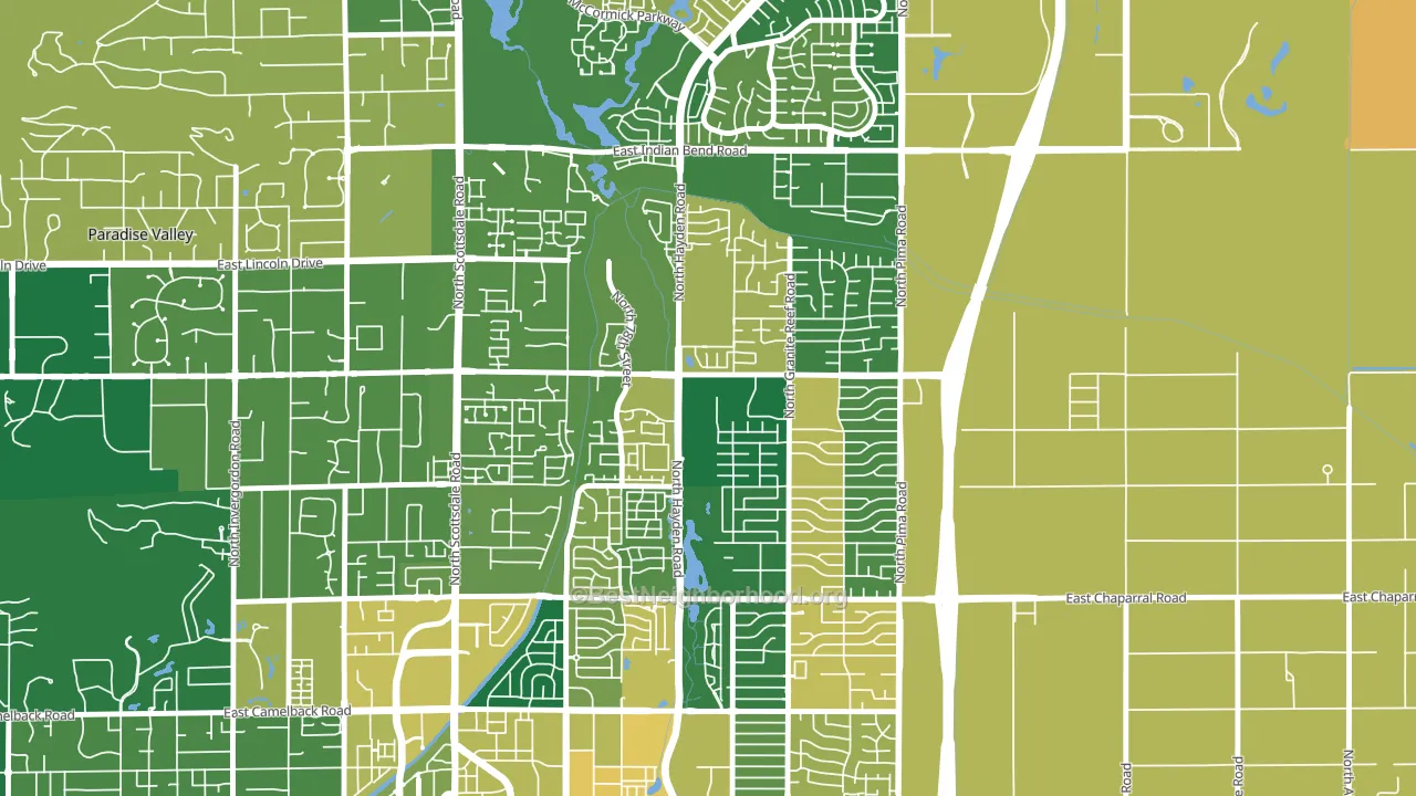 85250, AZ block-group voter-turnout map