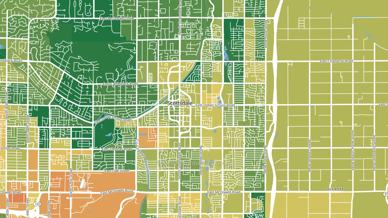 85251, AZ block-group voter-turnout map