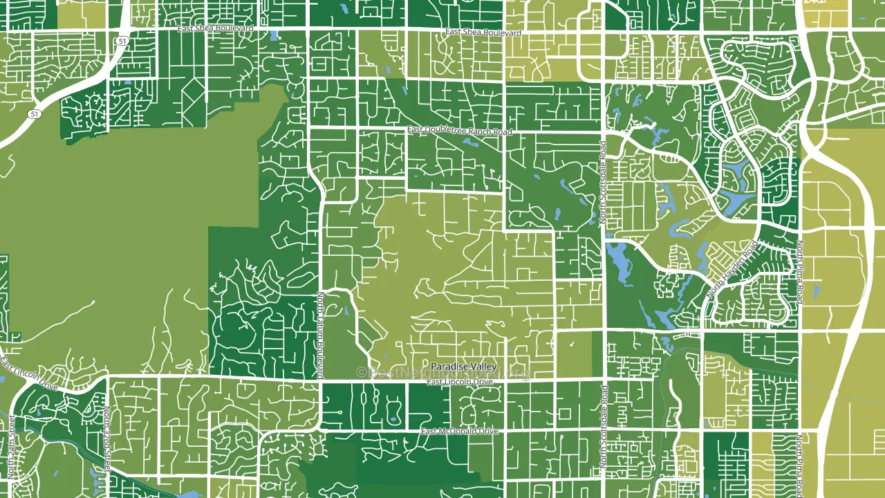 85253, AZ block-group voter-turnout map