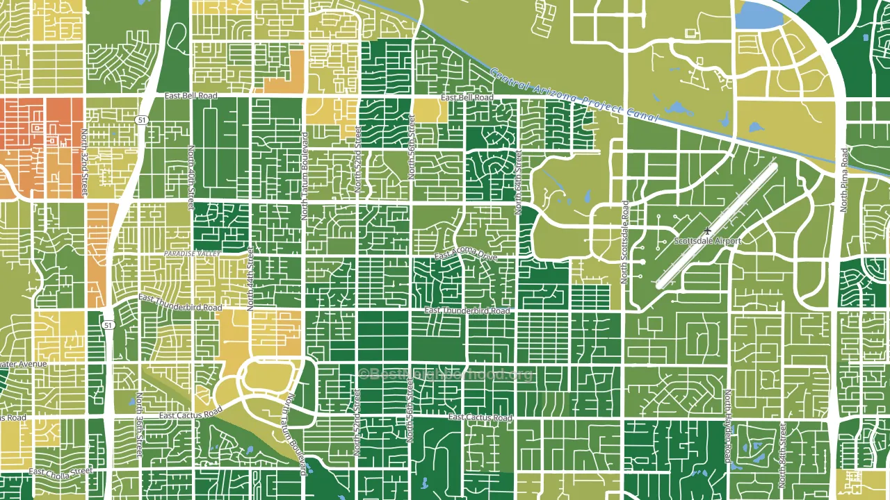 85254, AZ block-group voter-turnout map