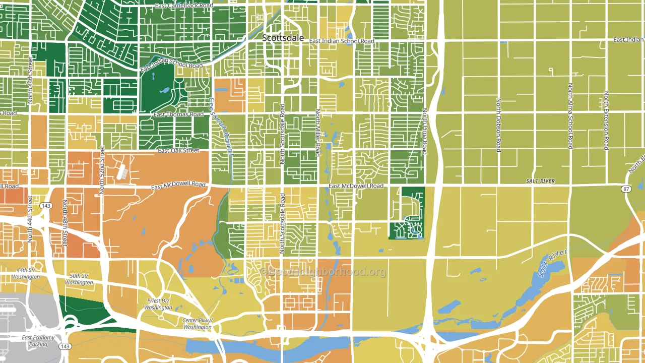 85257, AZ block-group voter-turnout map