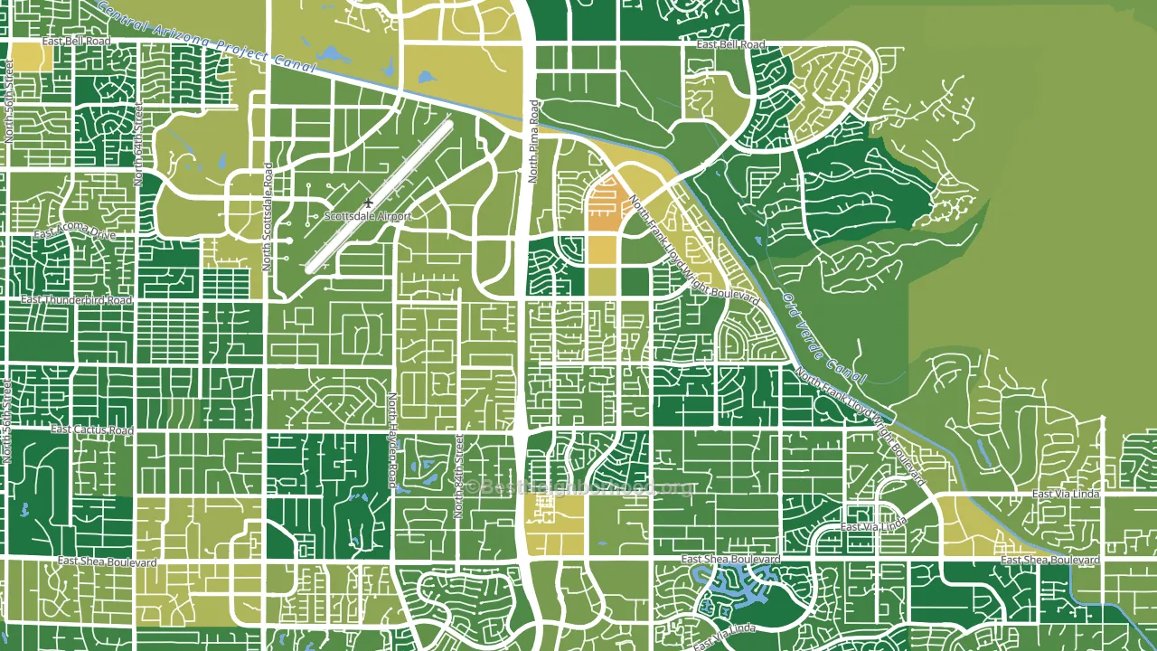 85260, AZ block-group voter-turnout map