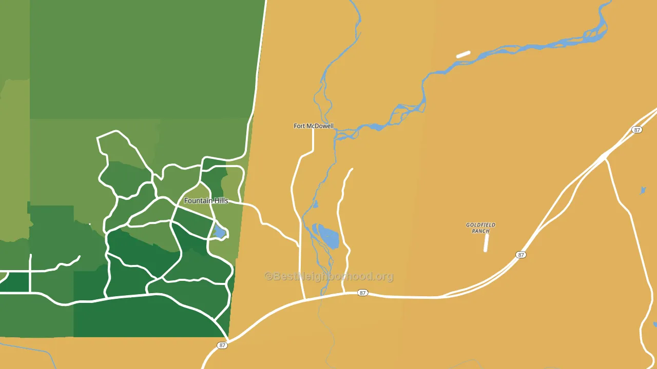 85264, AZ block-group voter-turnout map