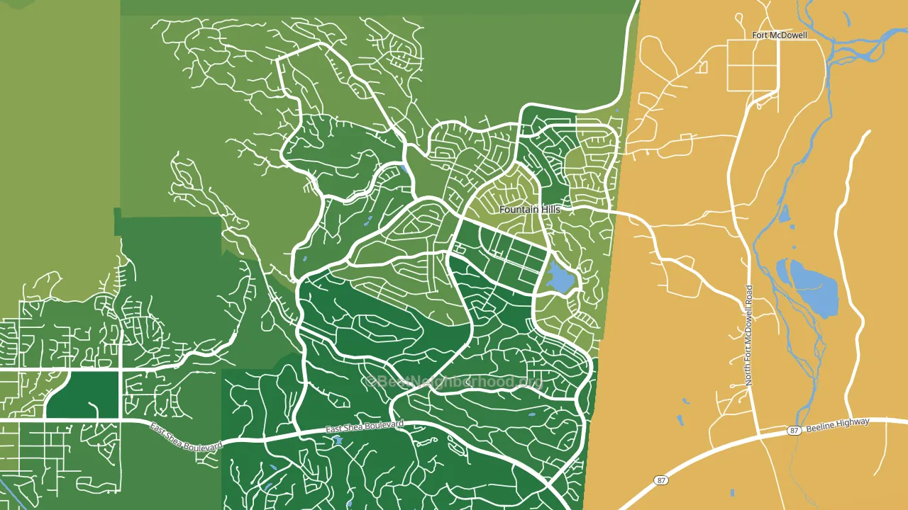 85268, AZ block-group voter-turnout map