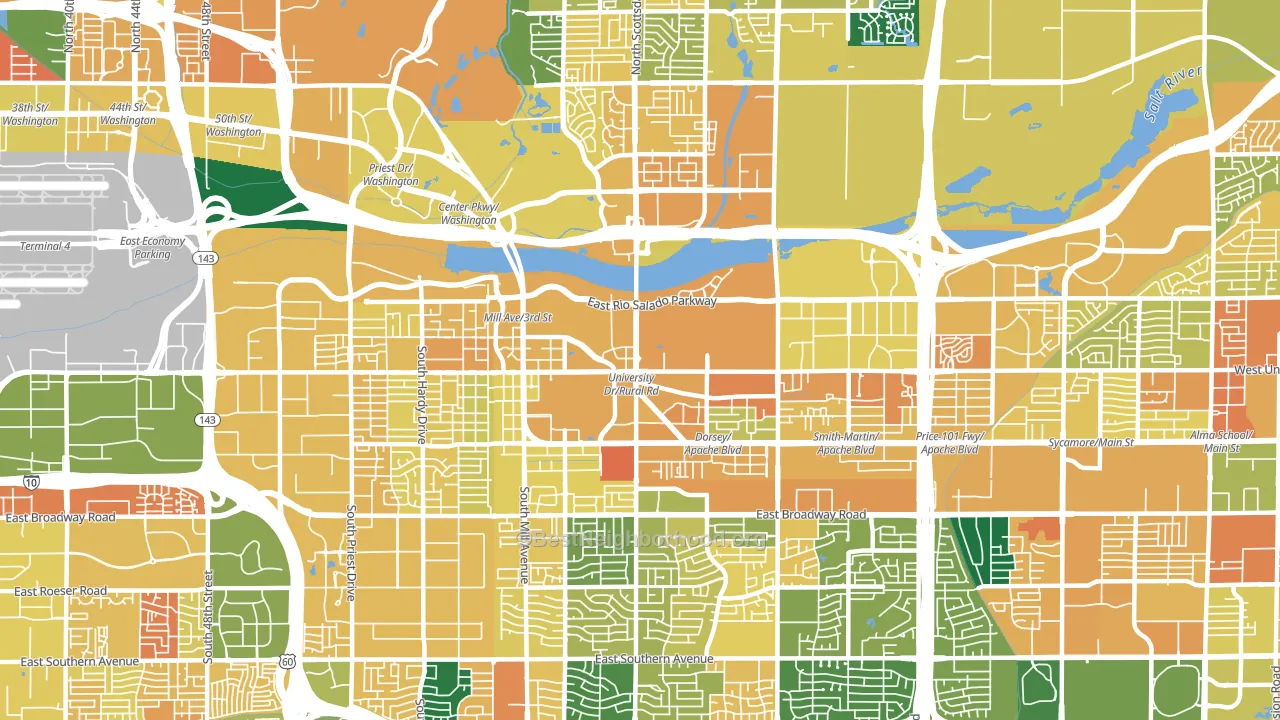 85281, AZ block-group voter-turnout map