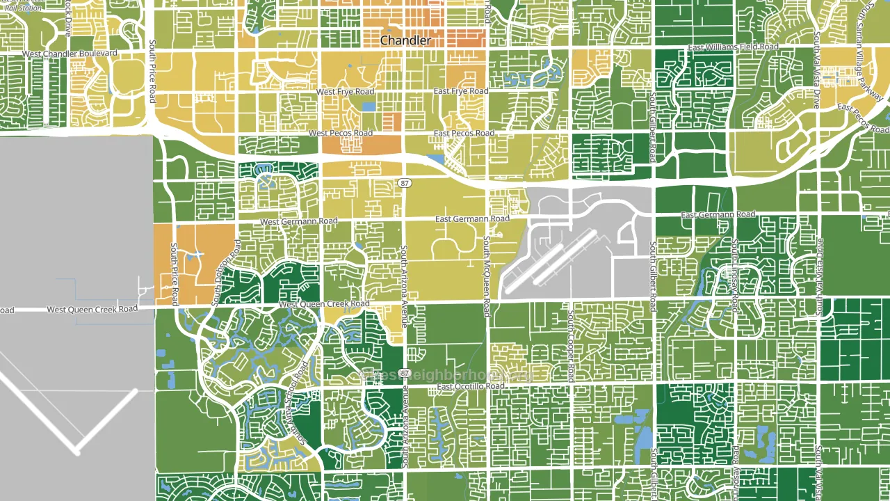 85286, AZ block-group voter-turnout map