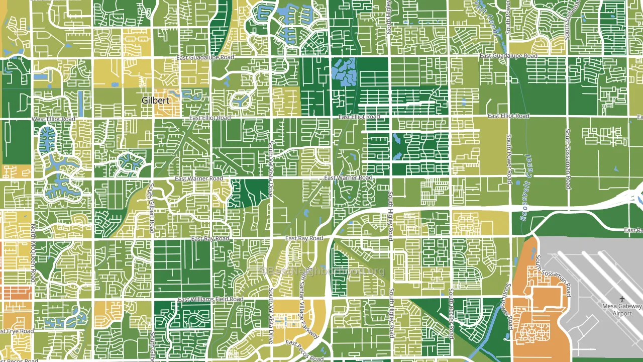 85296, AZ block-group voter-turnout map