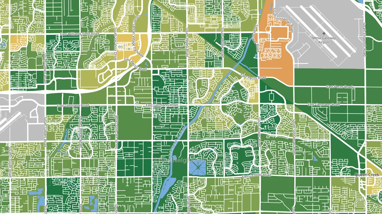 85297, AZ block-group voter-turnout map