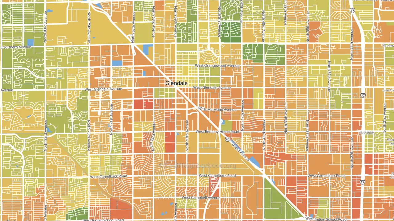 85301, AZ block-group voter-turnout map