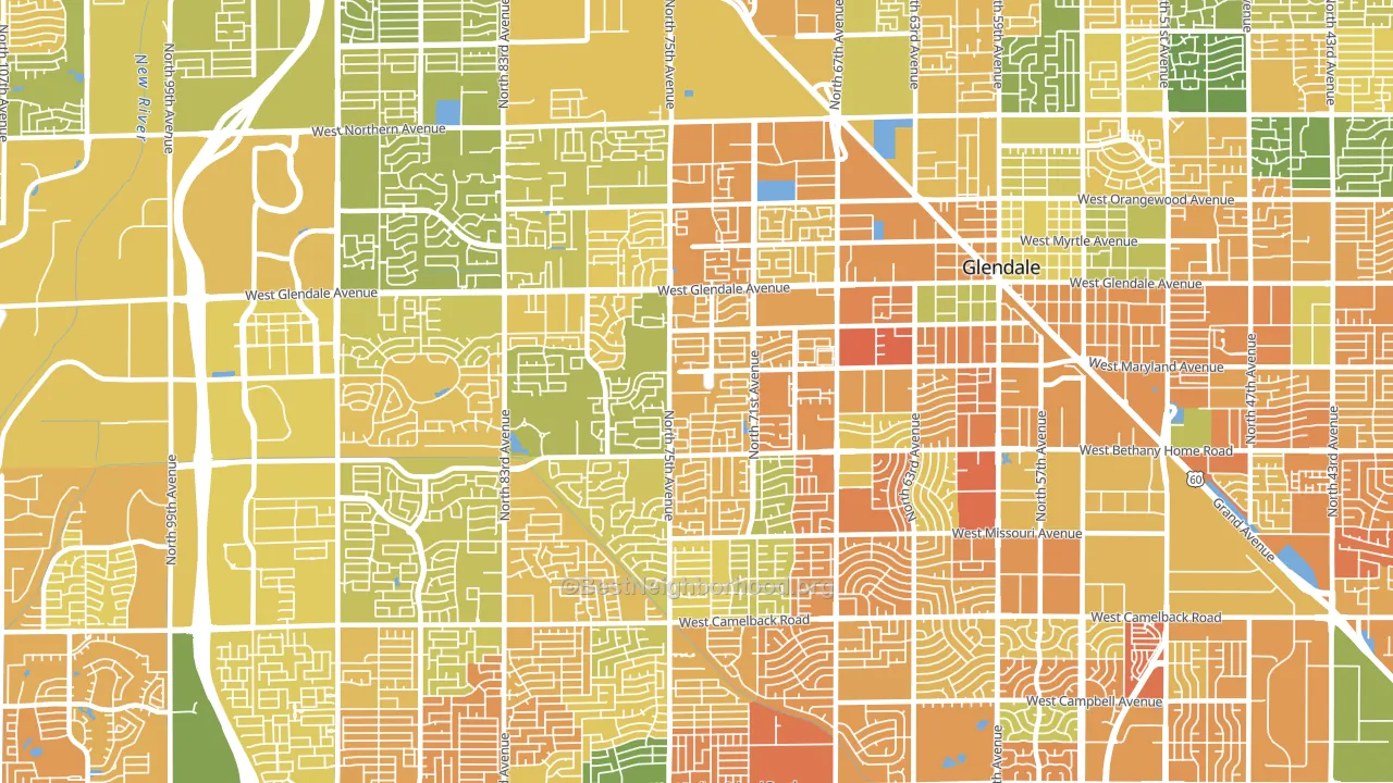 85303, AZ block-group voter-turnout map