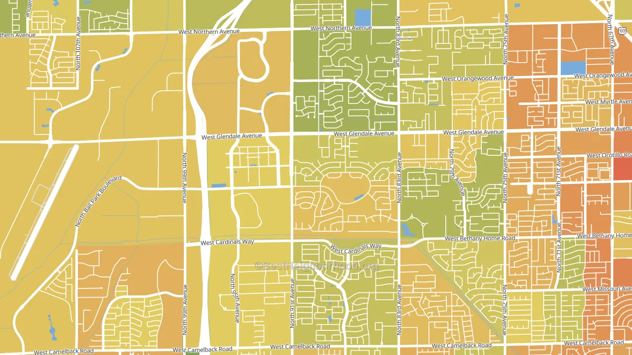 85305, AZ block-group voter-turnout map