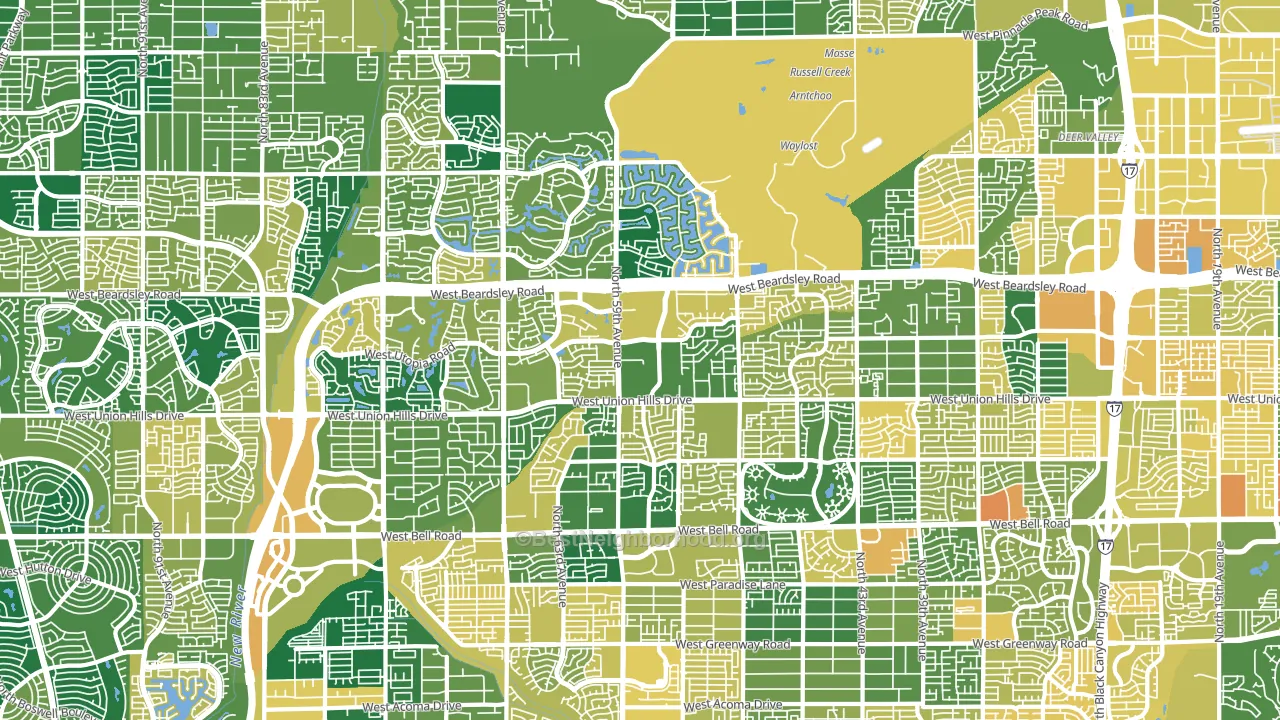 85308, AZ block-group voter-turnout map