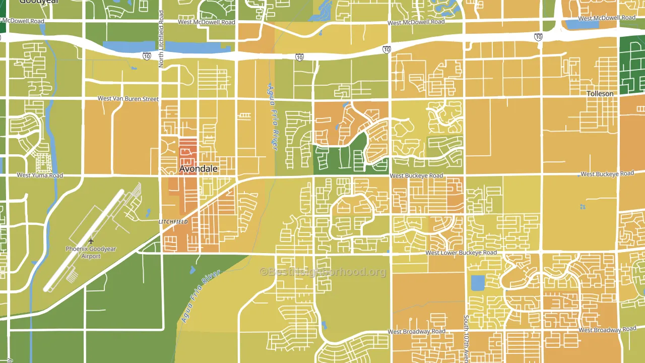 85323, AZ block-group voter-turnout map