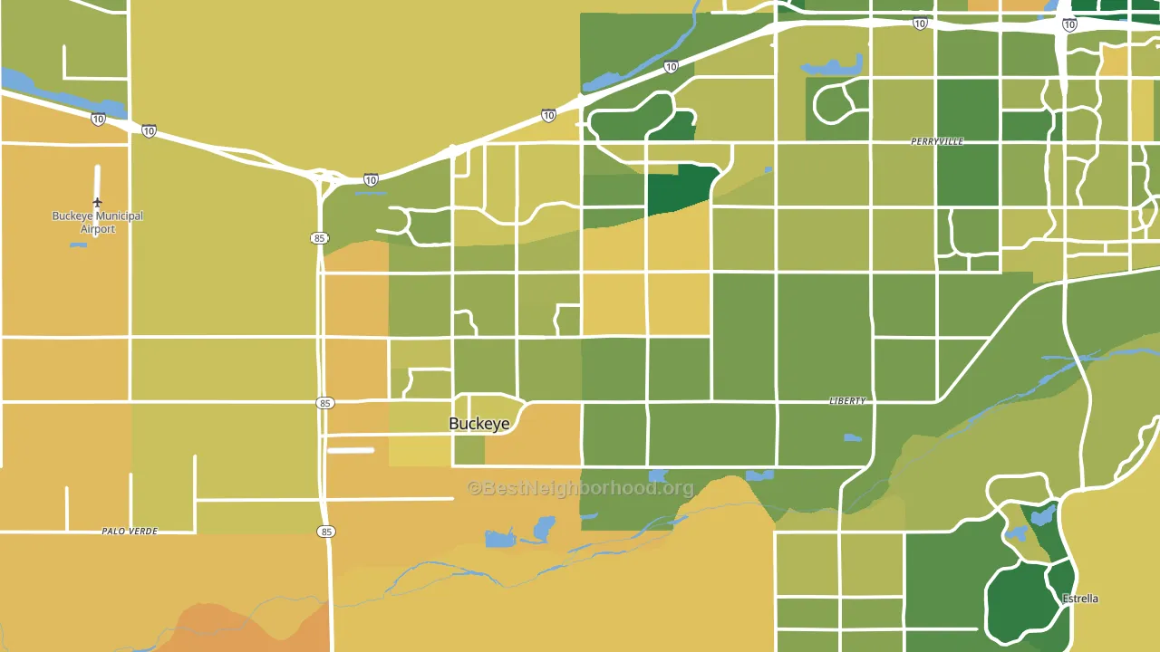 85326, AZ block-group voter-turnout map