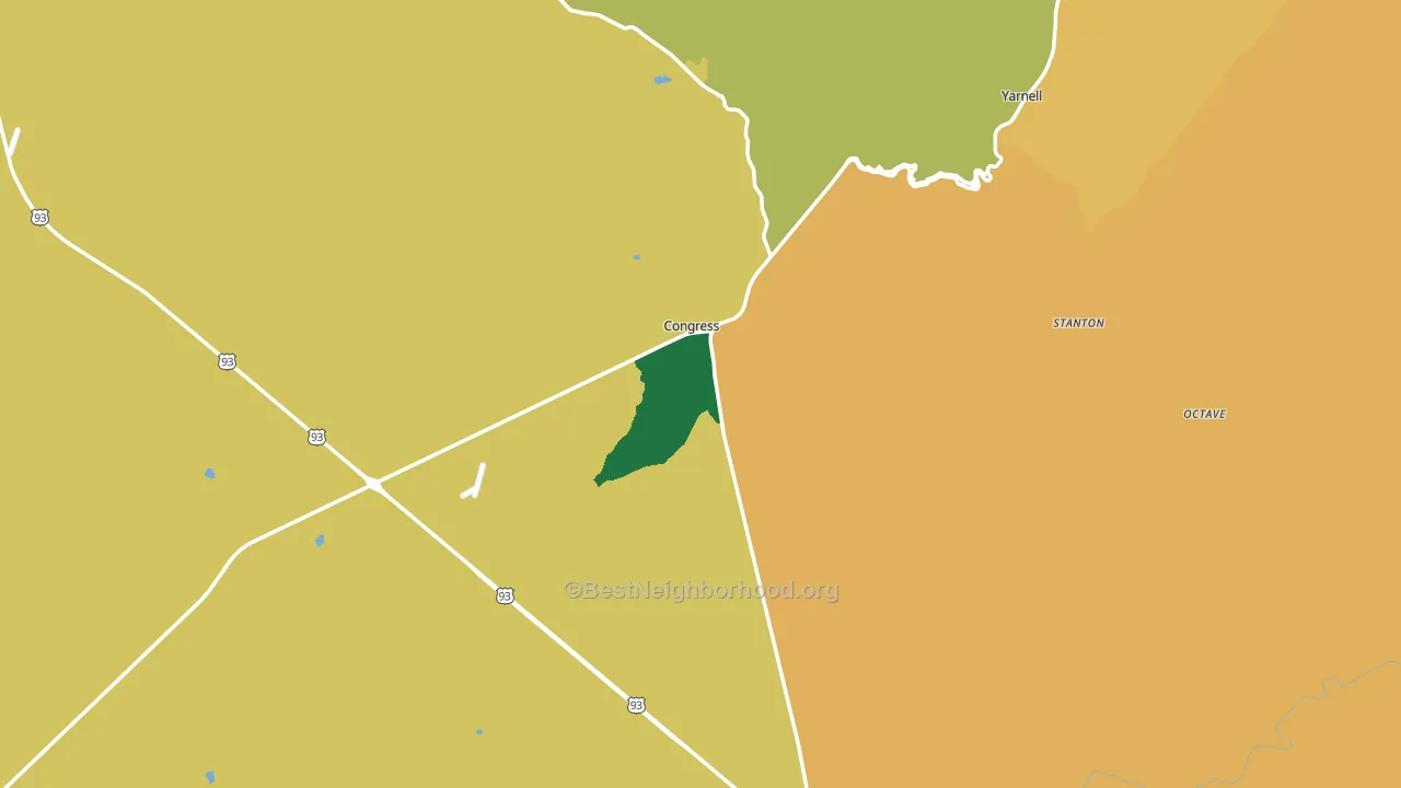 85332, AZ block-group voter-turnout map