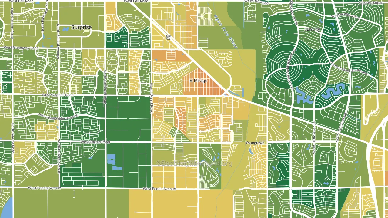 85335, AZ block-group voter-turnout map