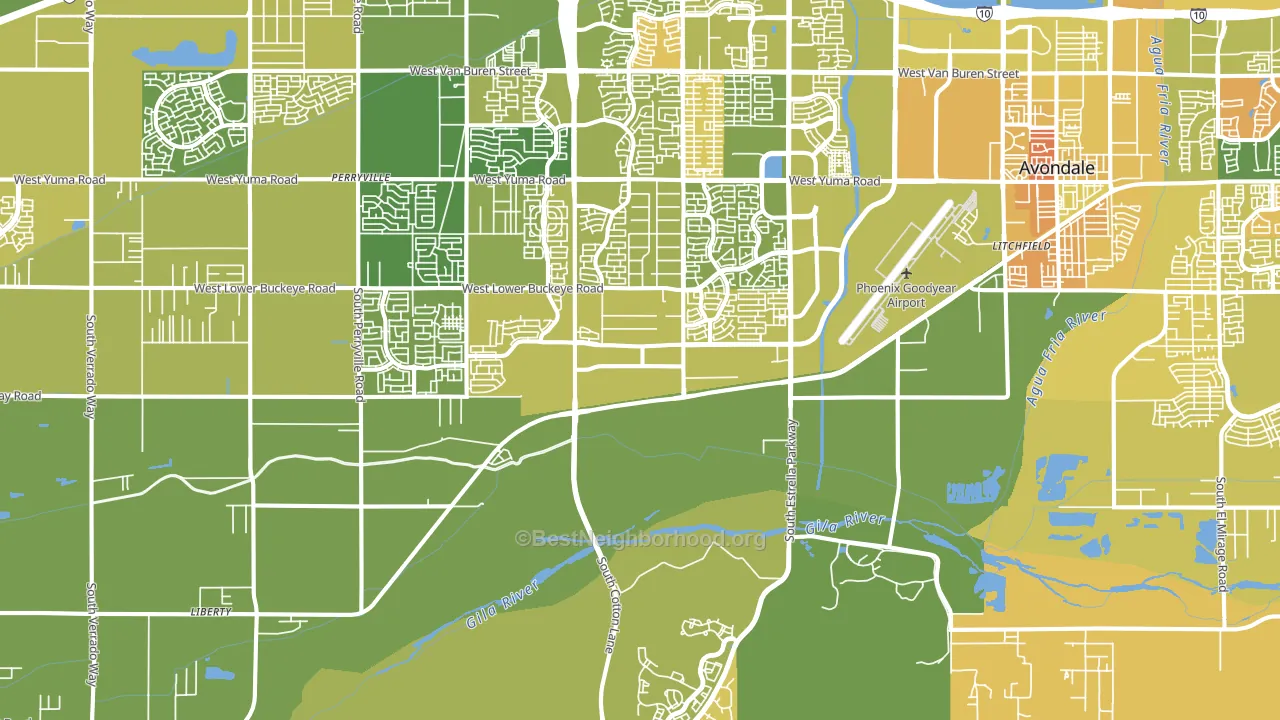 85338, AZ block-group voter-turnout map