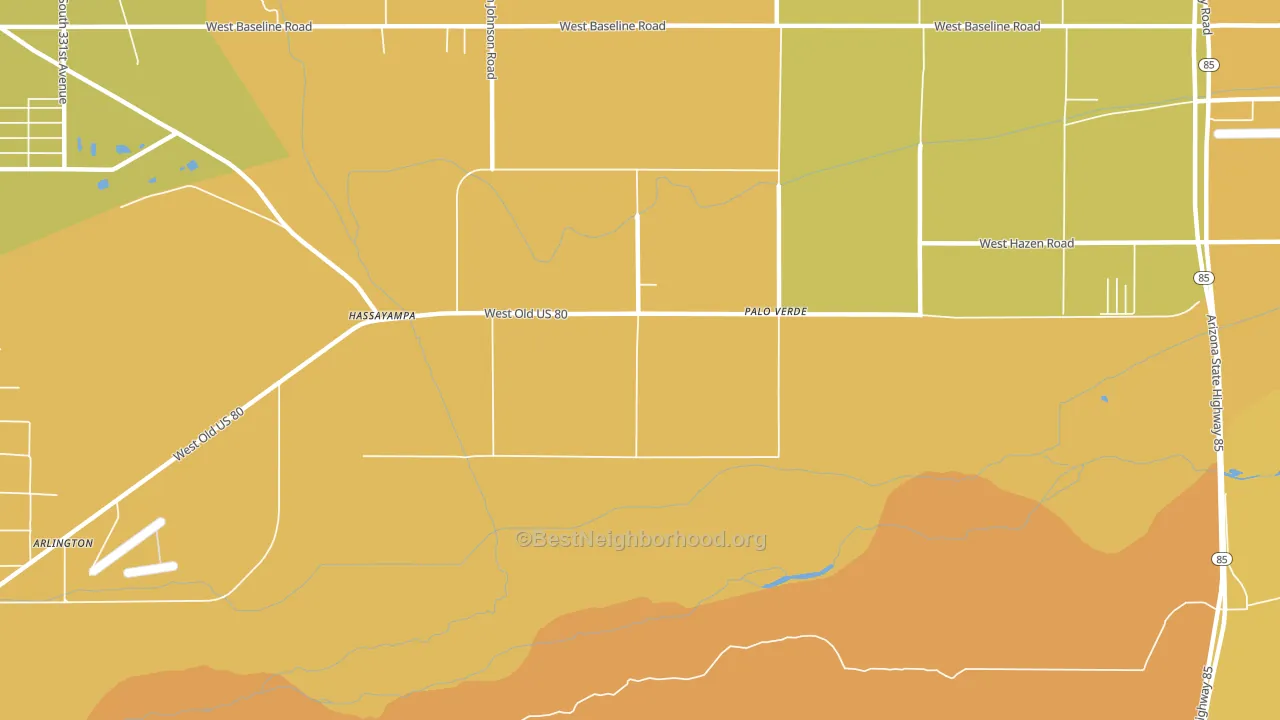 85343, AZ block-group voter-turnout map