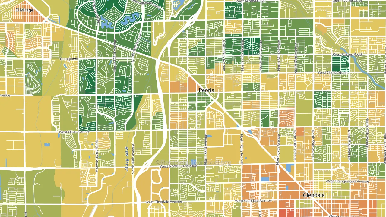 85345, AZ block-group voter-turnout map
