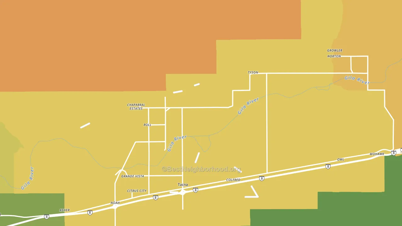 85347, AZ block-group voter-turnout map