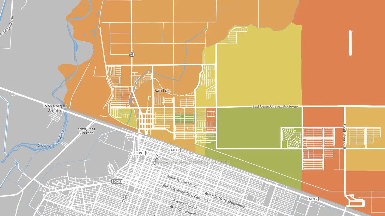 85349, AZ block-group voter-turnout map