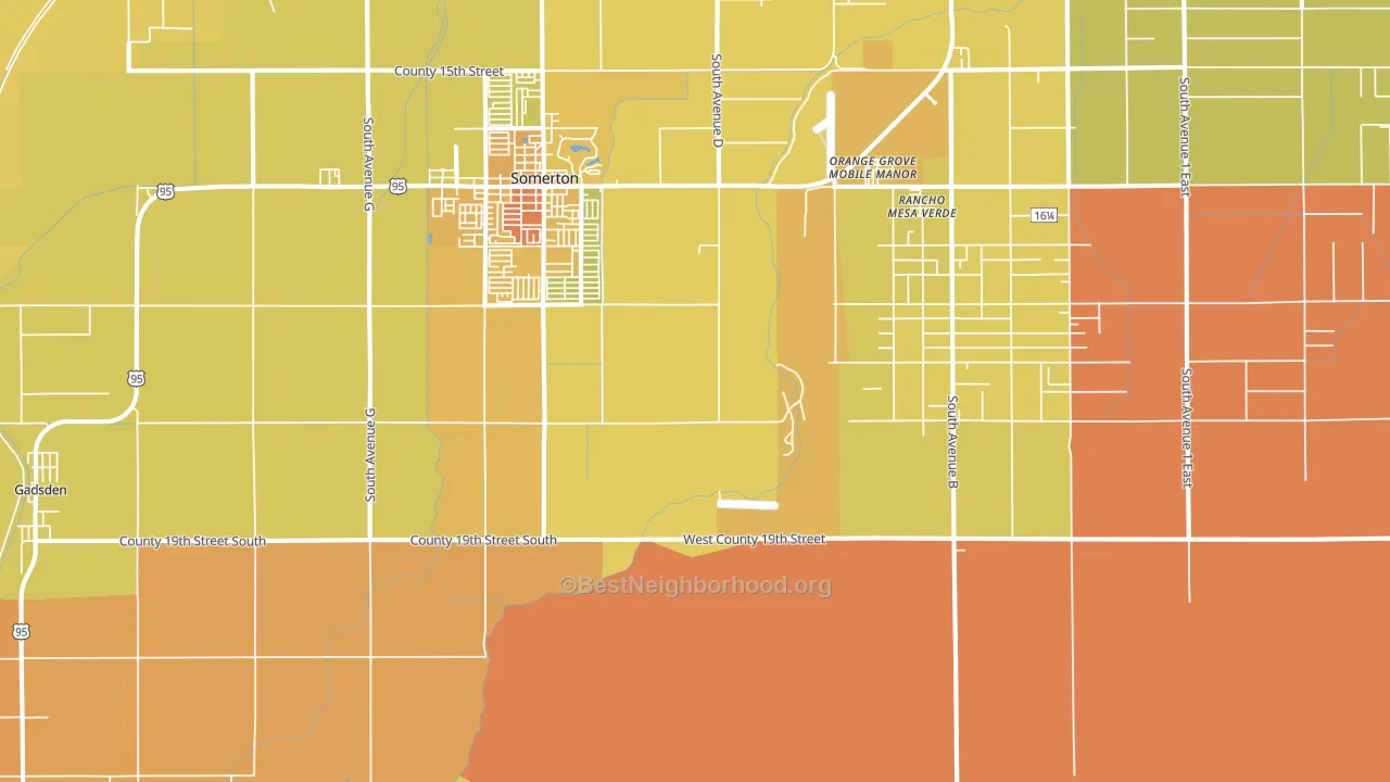 85350, AZ block-group voter-turnout map