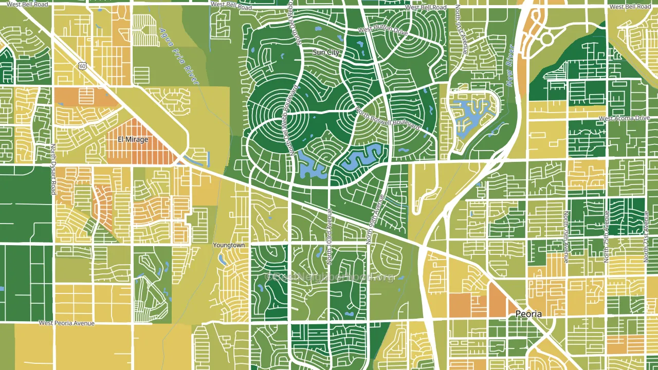 85351, AZ block-group voter-turnout map
