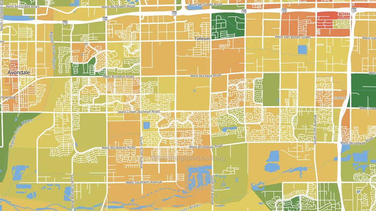 85353, AZ block-group voter-turnout map