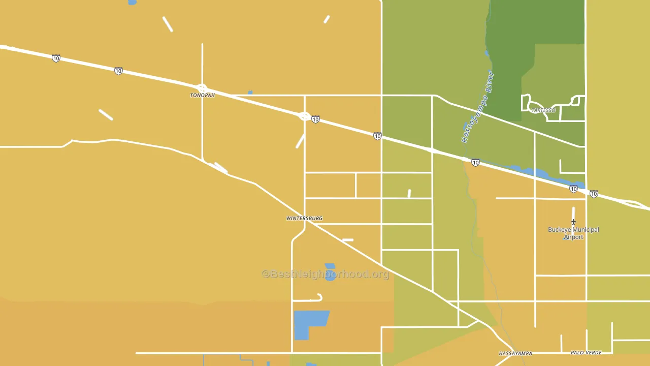 85354, AZ block-group voter-turnout map