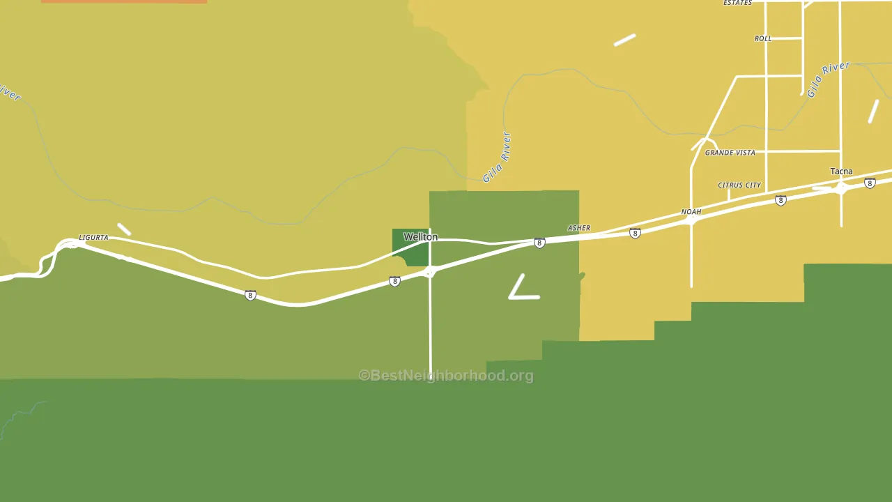 85356, AZ block-group voter-turnout map