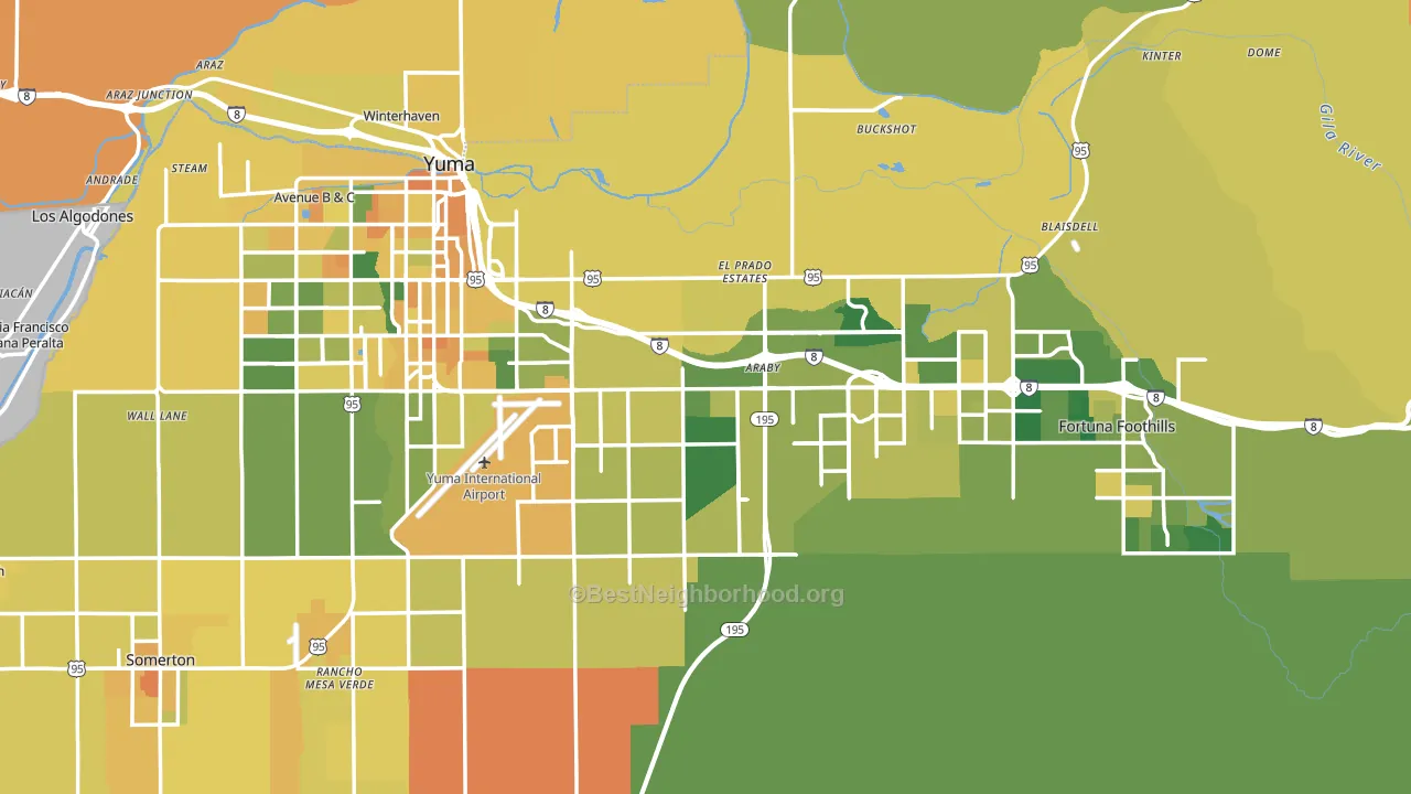 85365, AZ block-group voter-turnout map