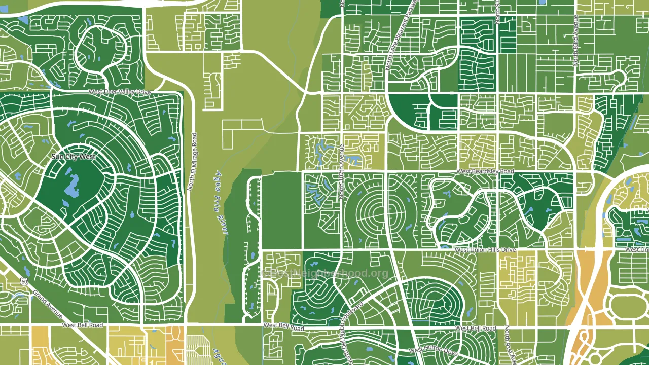 85373, AZ block-group voter-turnout map