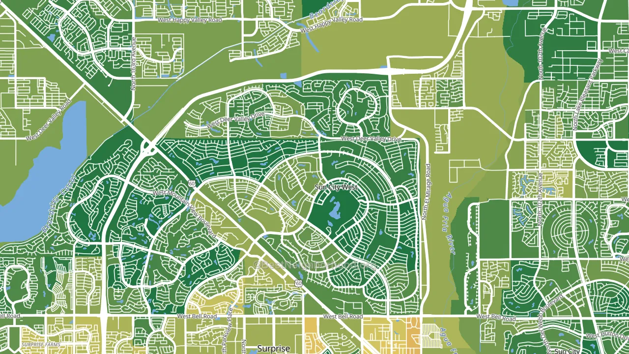 85375, AZ block-group voter-turnout map