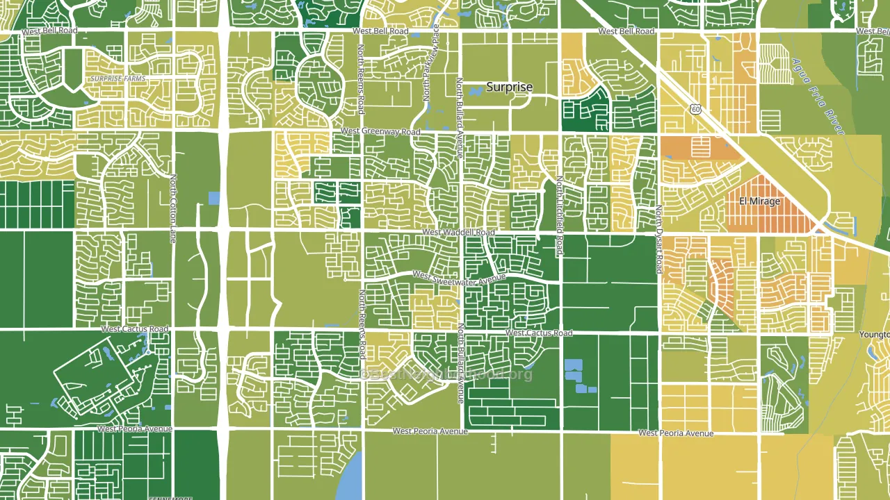 85379, AZ block-group voter-turnout map