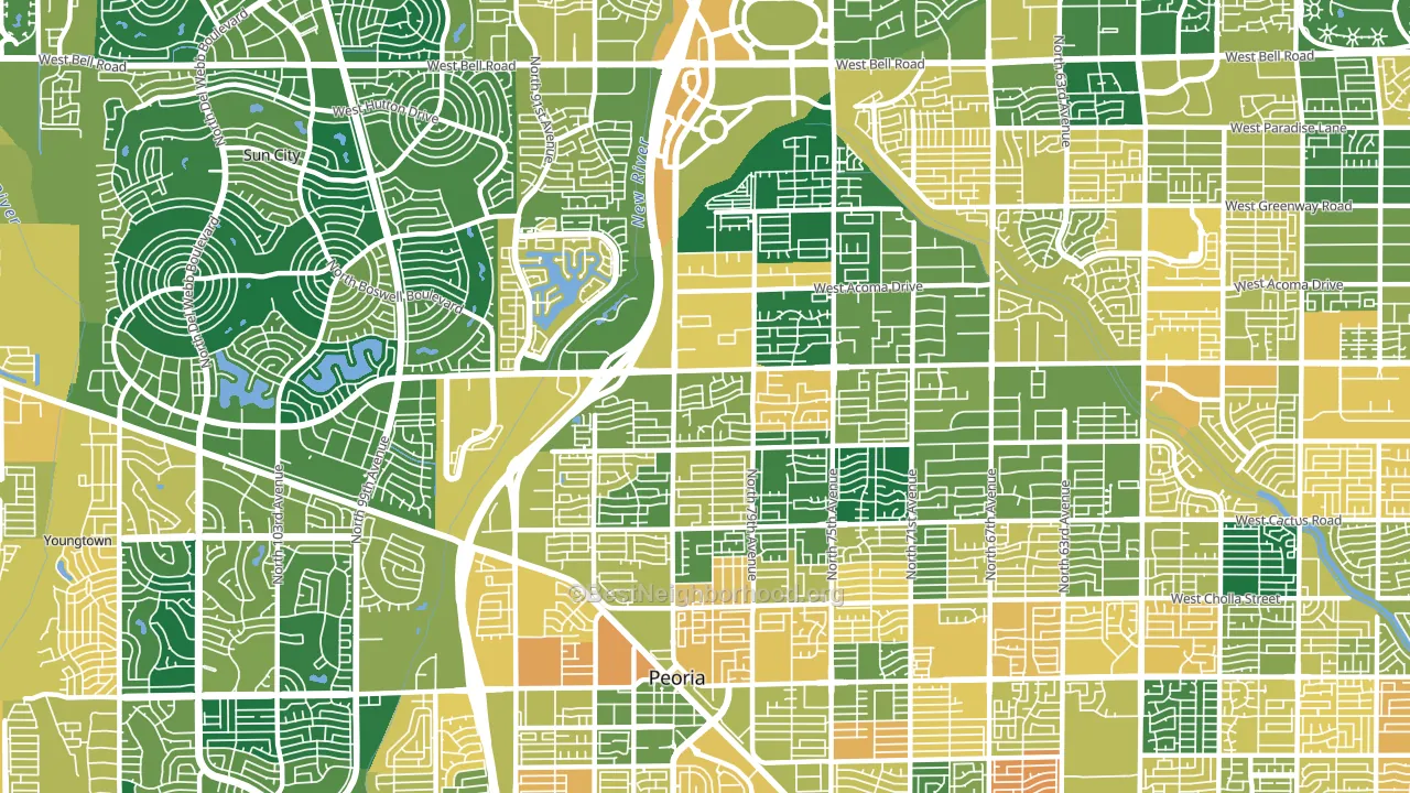 85381, AZ block-group voter-turnout map