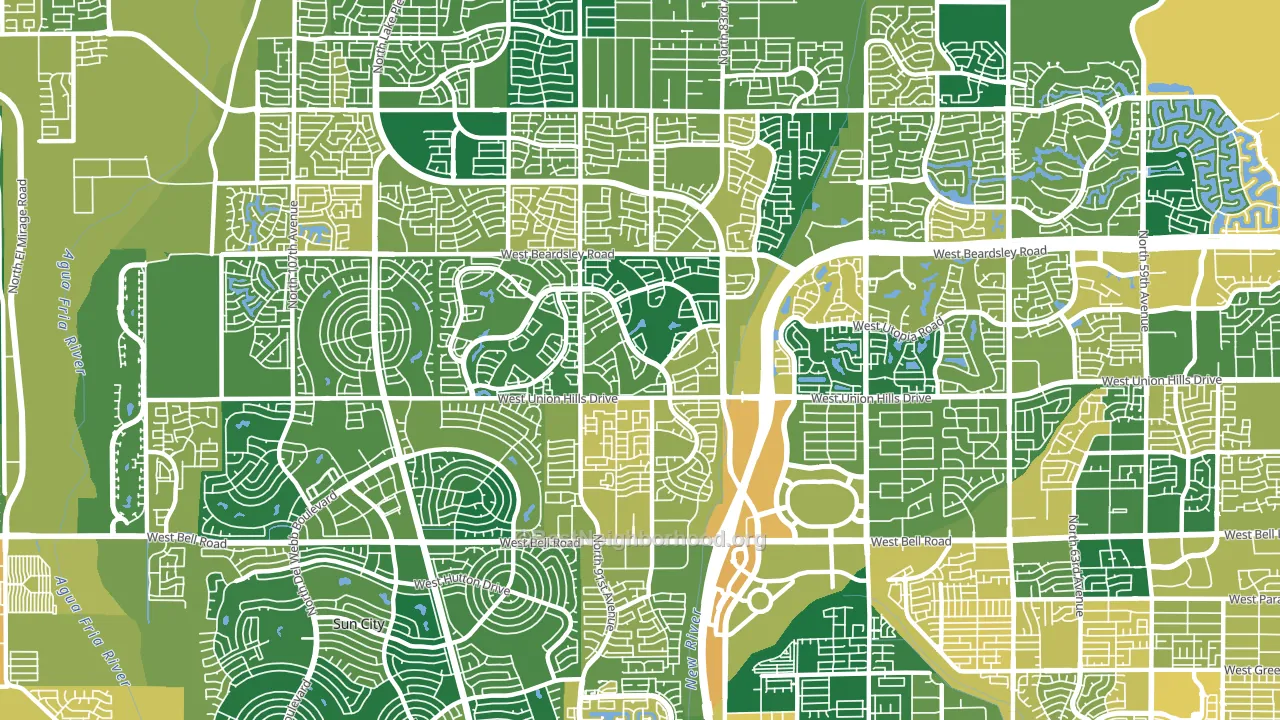85382, AZ block-group voter-turnout map