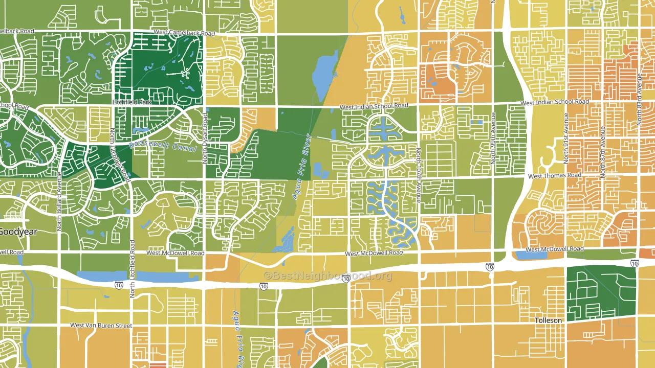 85392, AZ block-group voter-turnout map