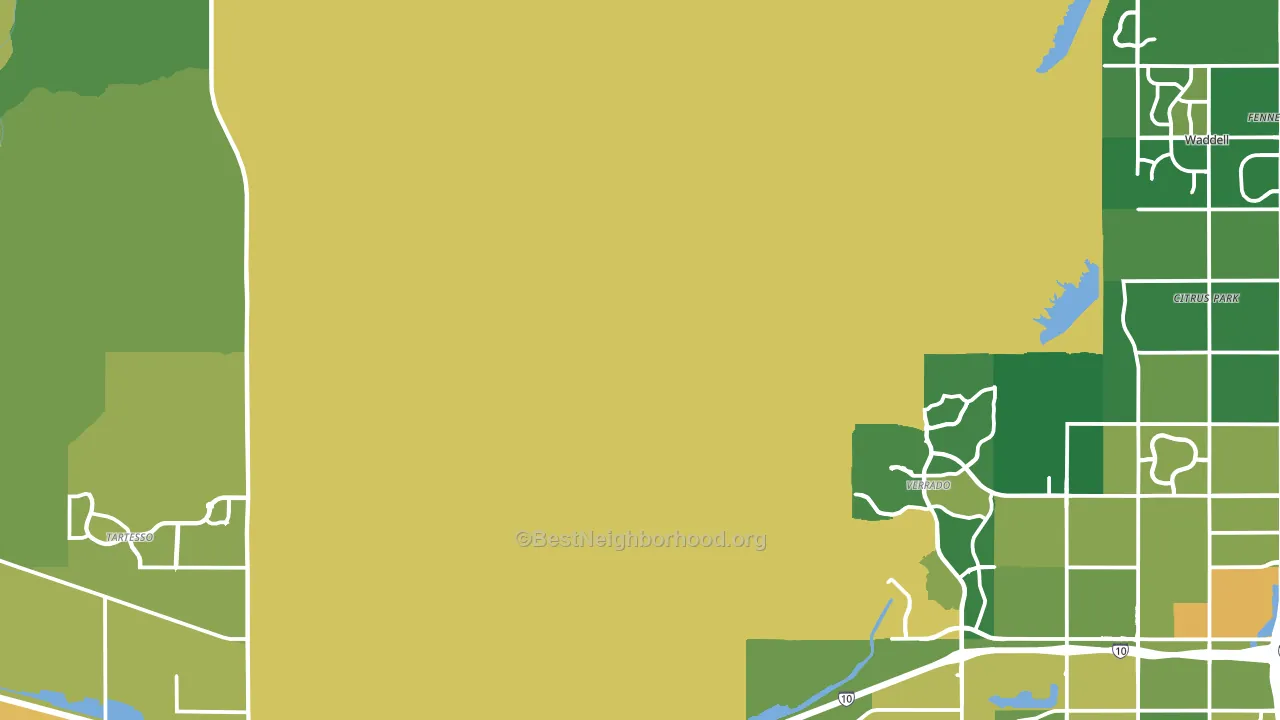 85396, AZ block-group voter-turnout map