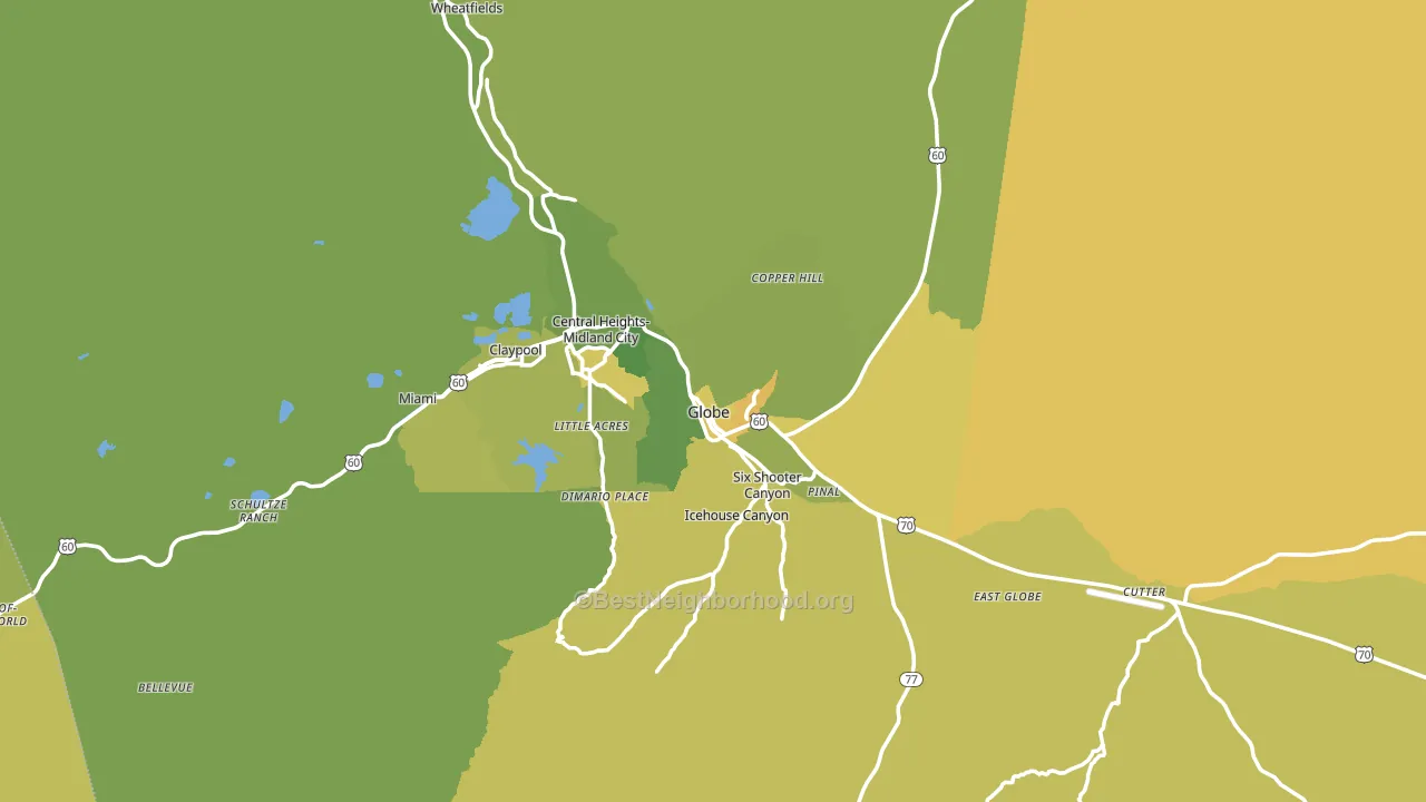 85501, AZ block-group voter-turnout map