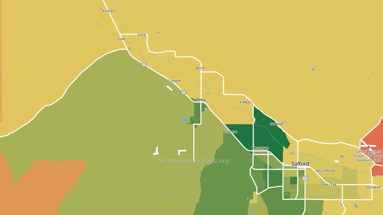 85543, AZ block-group voter-turnout map