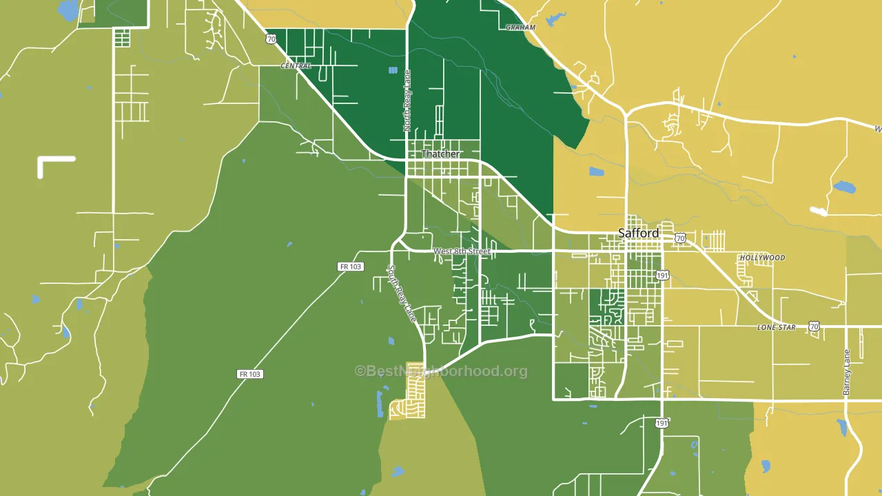 85552, AZ block-group voter-turnout map