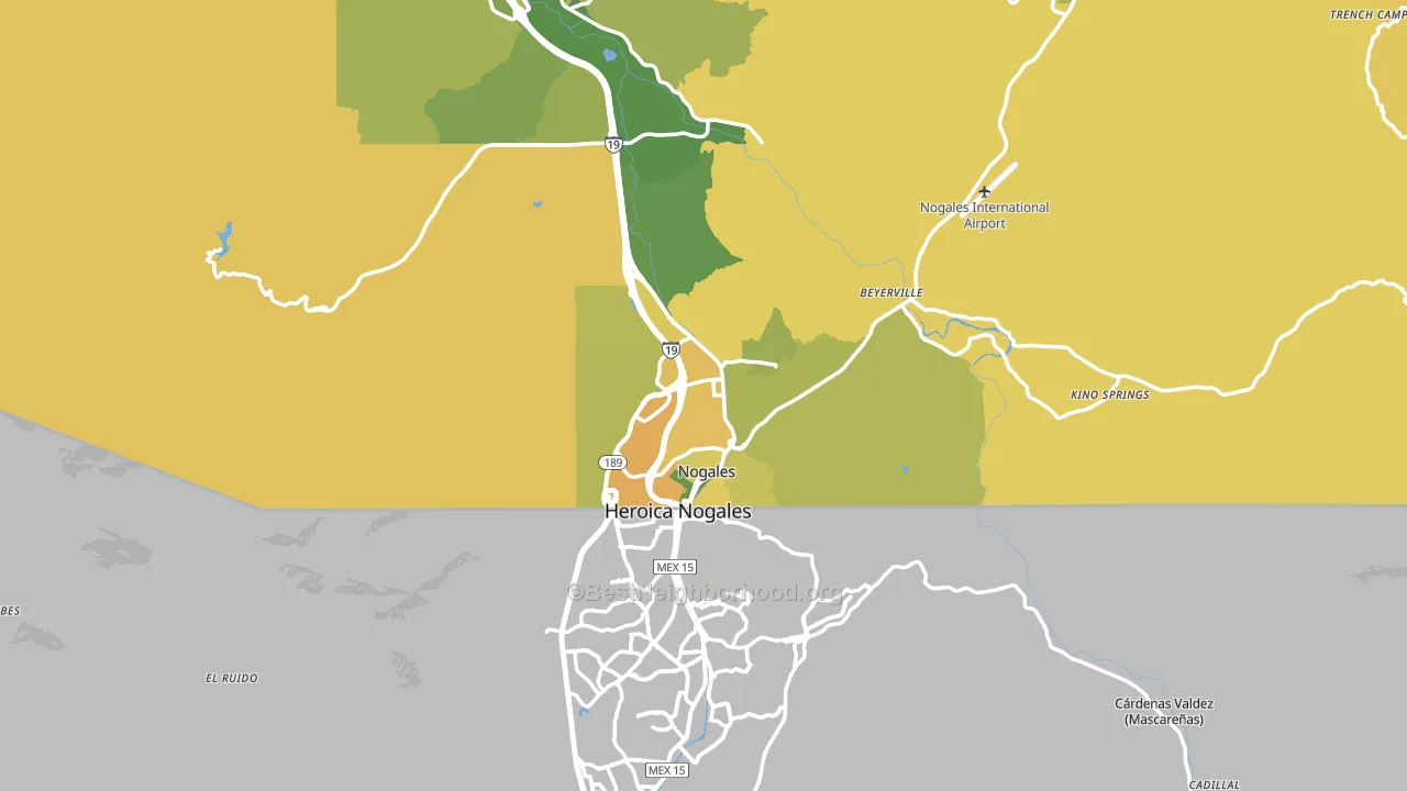85621, AZ block-group voter-turnout map