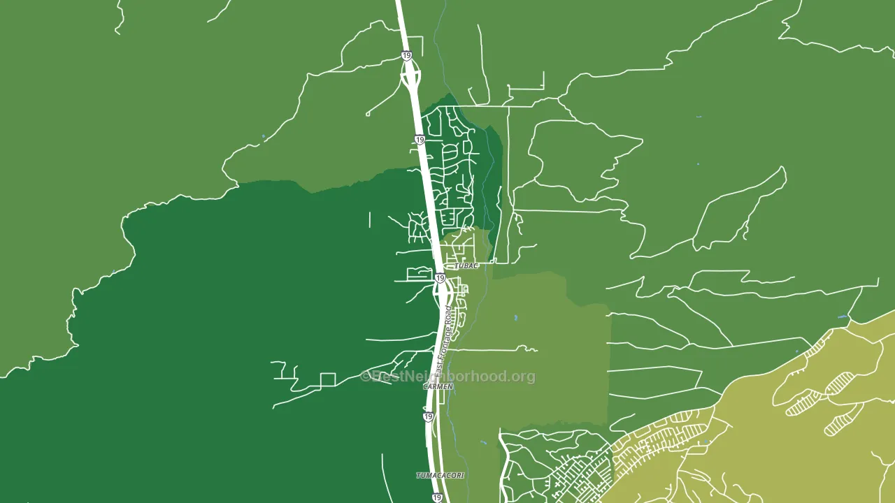 85646, AZ block-group voter-turnout map