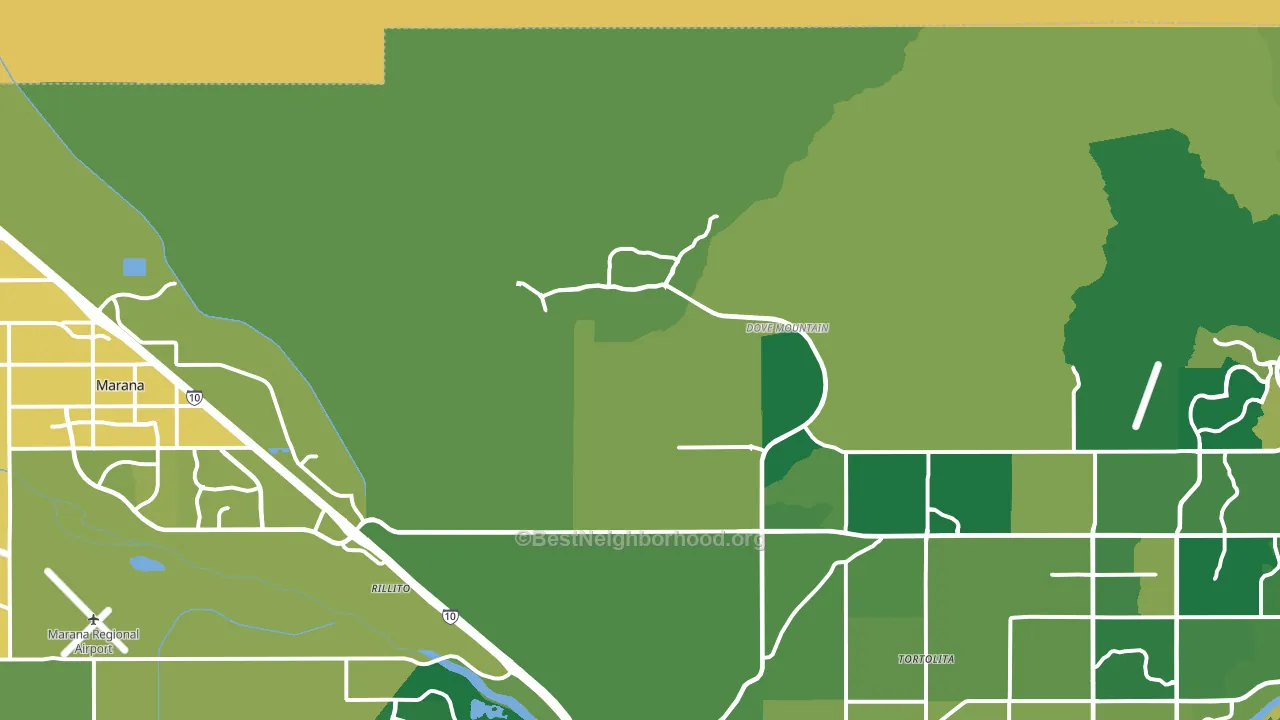 85658, AZ block-group voter-turnout map