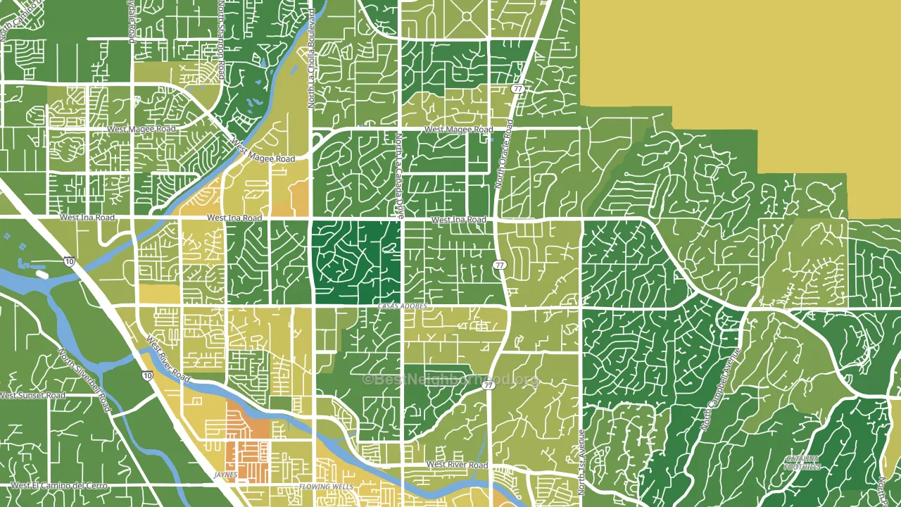 85704, AZ block-group voter-turnout map