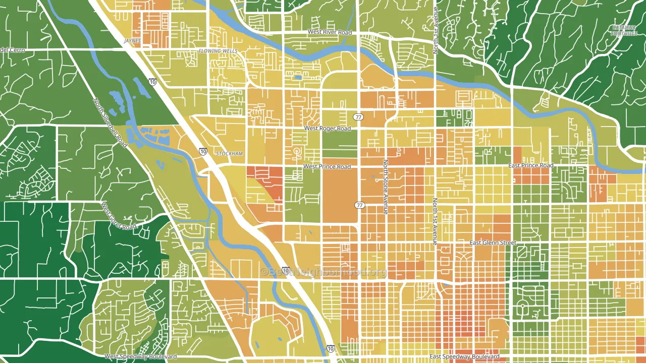 85705, AZ block-group voter-turnout map