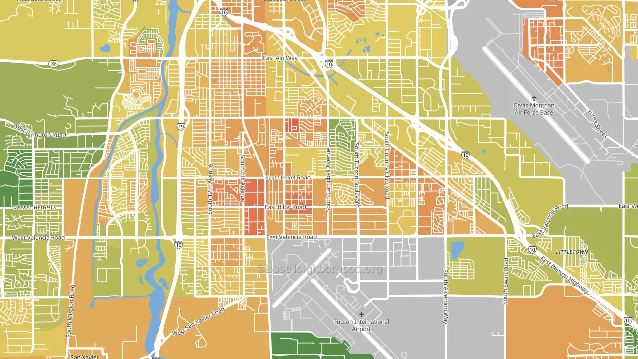 85706, AZ block-group voter-turnout map